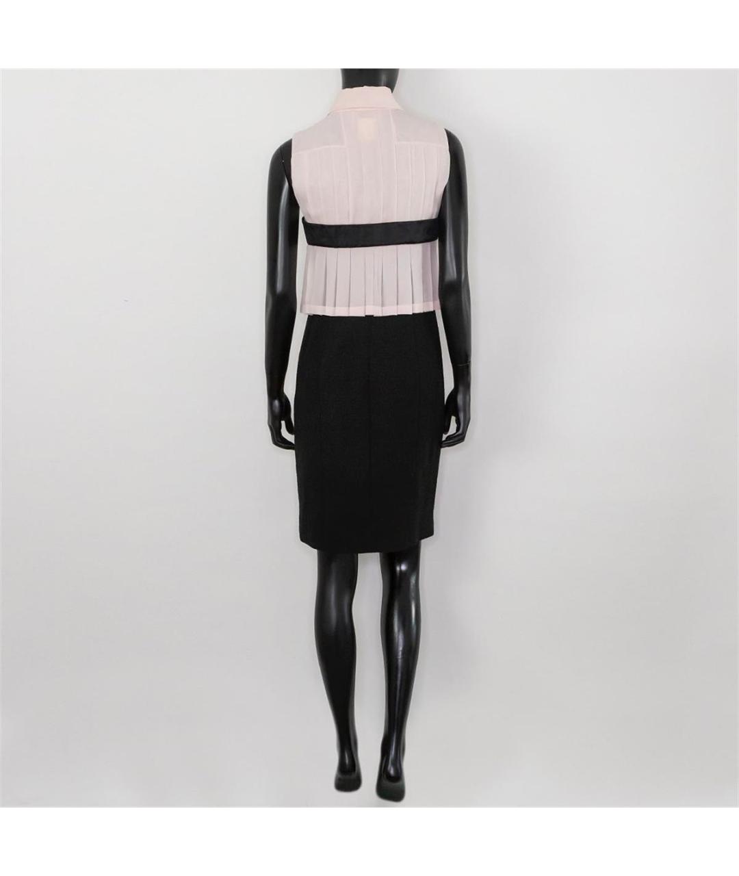 CHANEL Черное шерстяное повседневное платье, фото 3