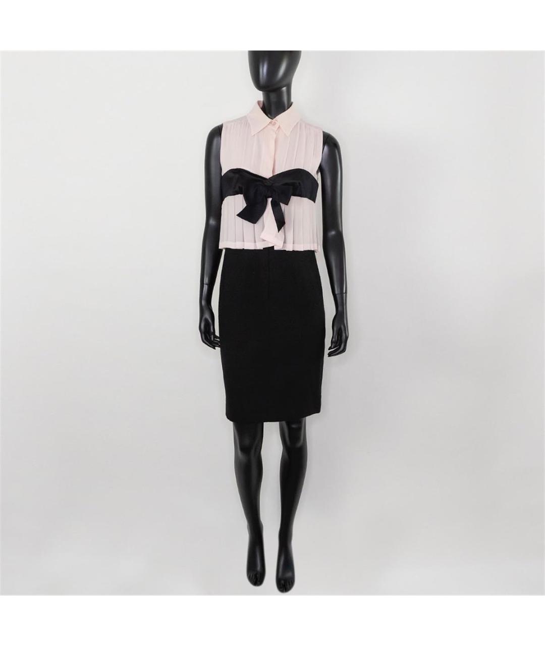 CHANEL Черное шерстяное повседневное платье, фото 4