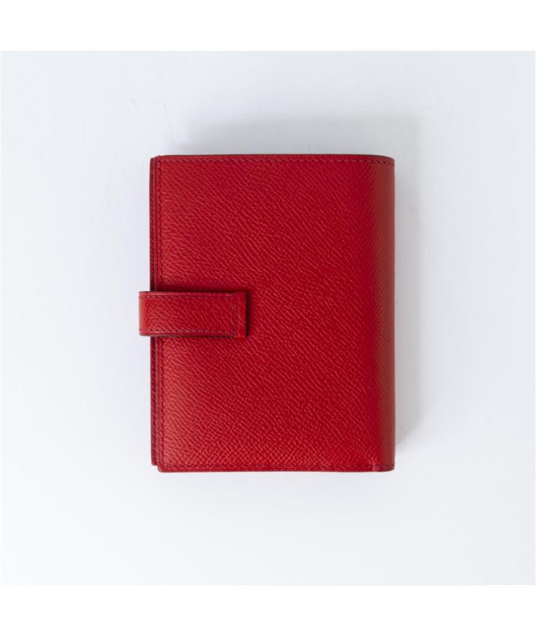 HERMES Красный кожаный кошелек, фото 4