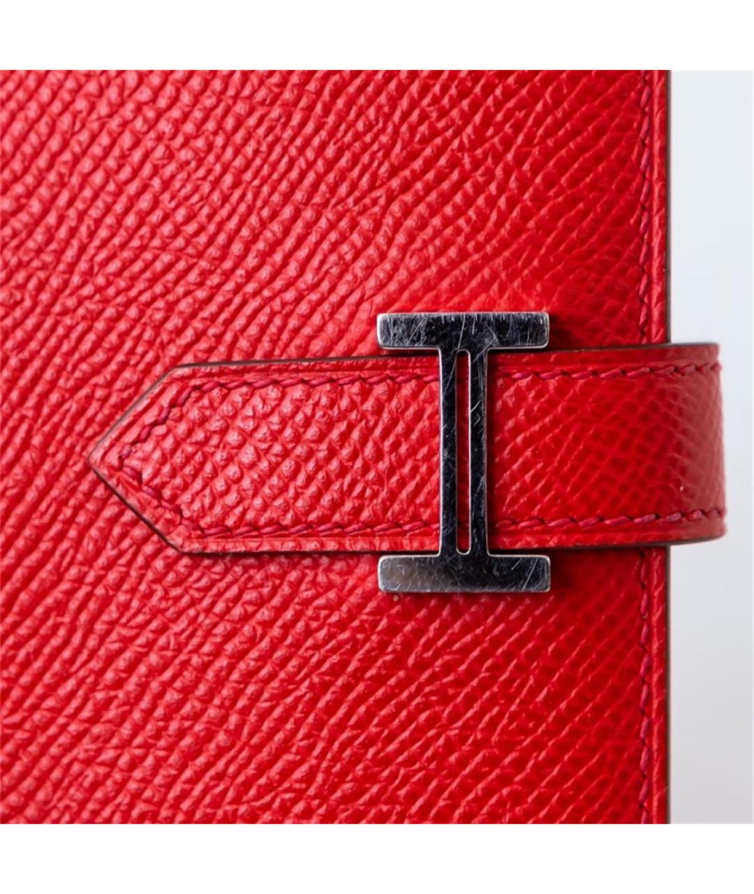HERMES Красный кожаный кошелек, фото 2
