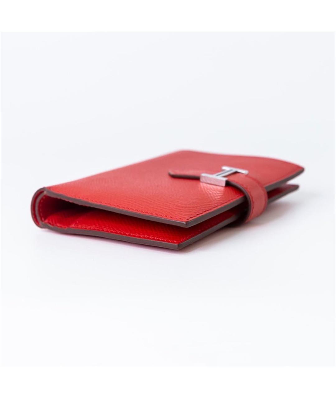 HERMES Красный кожаный кошелек, фото 3