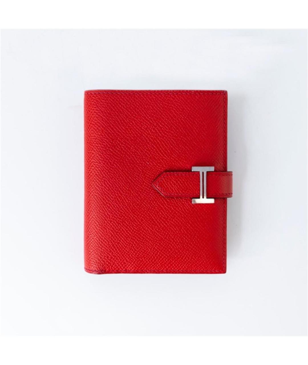 HERMES Красный кожаный кошелек, фото 5