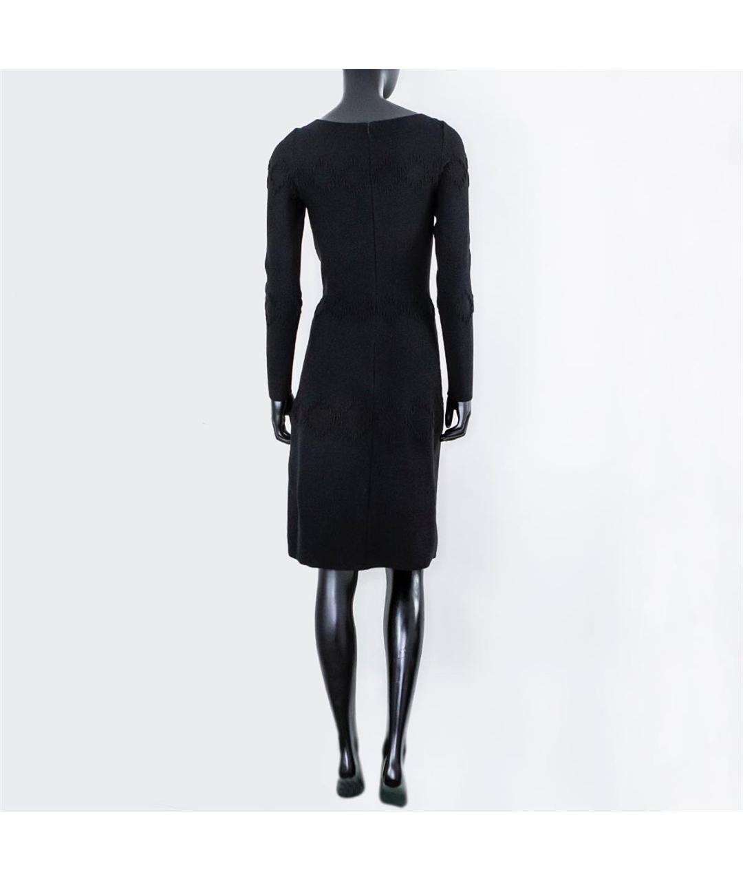 ALAIA Черное шерстяное повседневное платье, фото 3