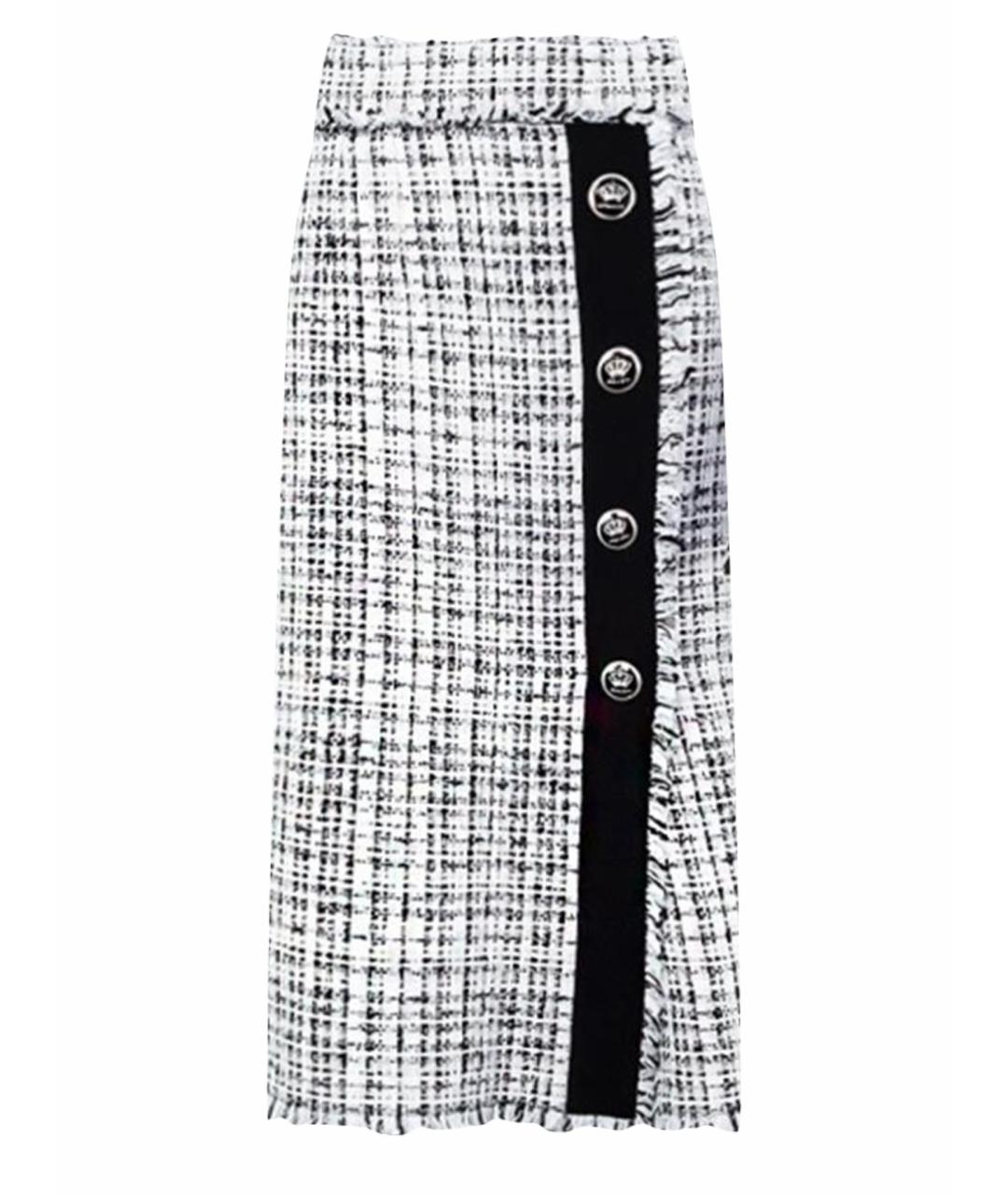 DOLCE&GABBANA Белая хлопковая юбка миди, фото 1