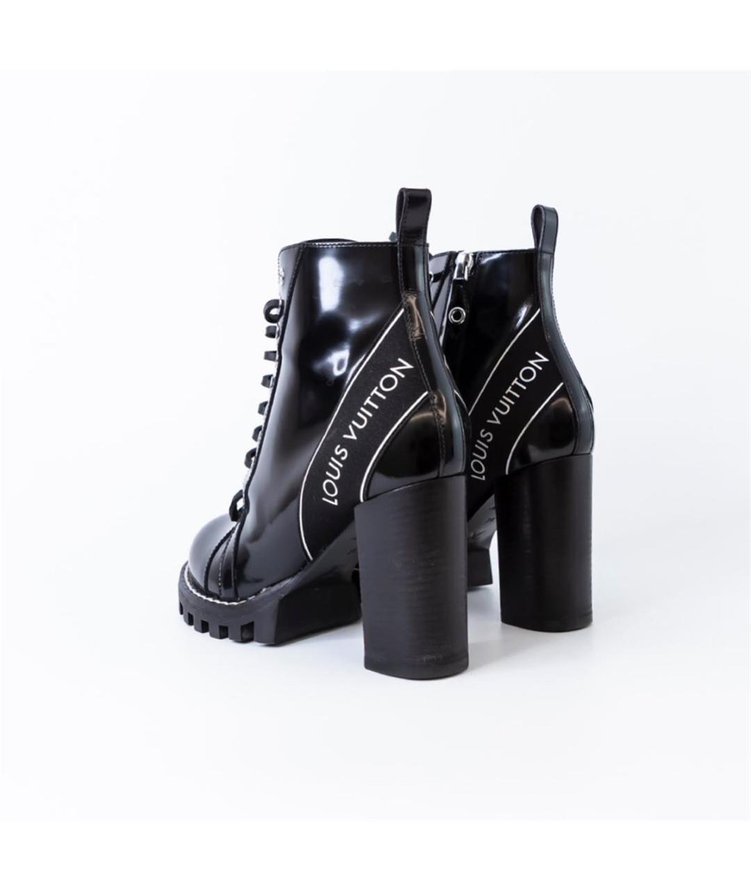LOUIS VUITTON Черные кожаные ботильоны, фото 4