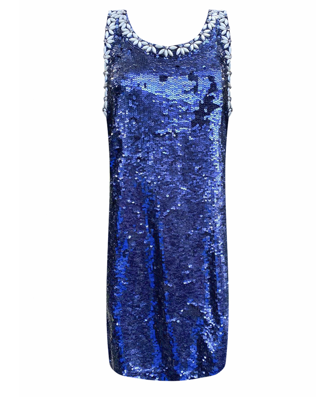 P.A.R.O.S.H. Синее синтетическое коктейльное платье, фото 1