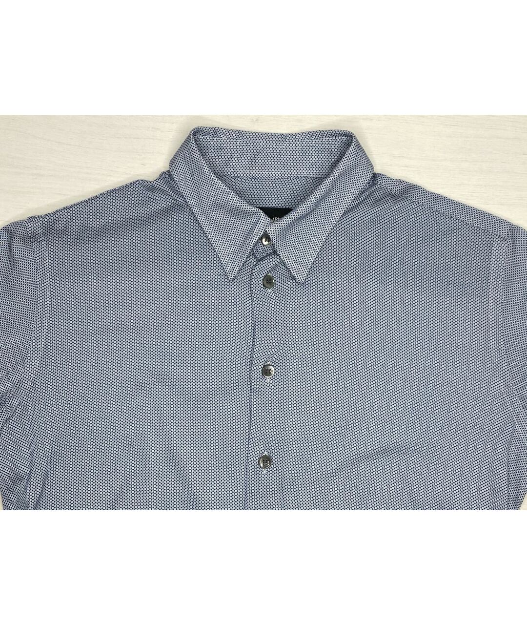 GIORGIO ARMANI Голубая хлопковая классическая рубашка, фото 3