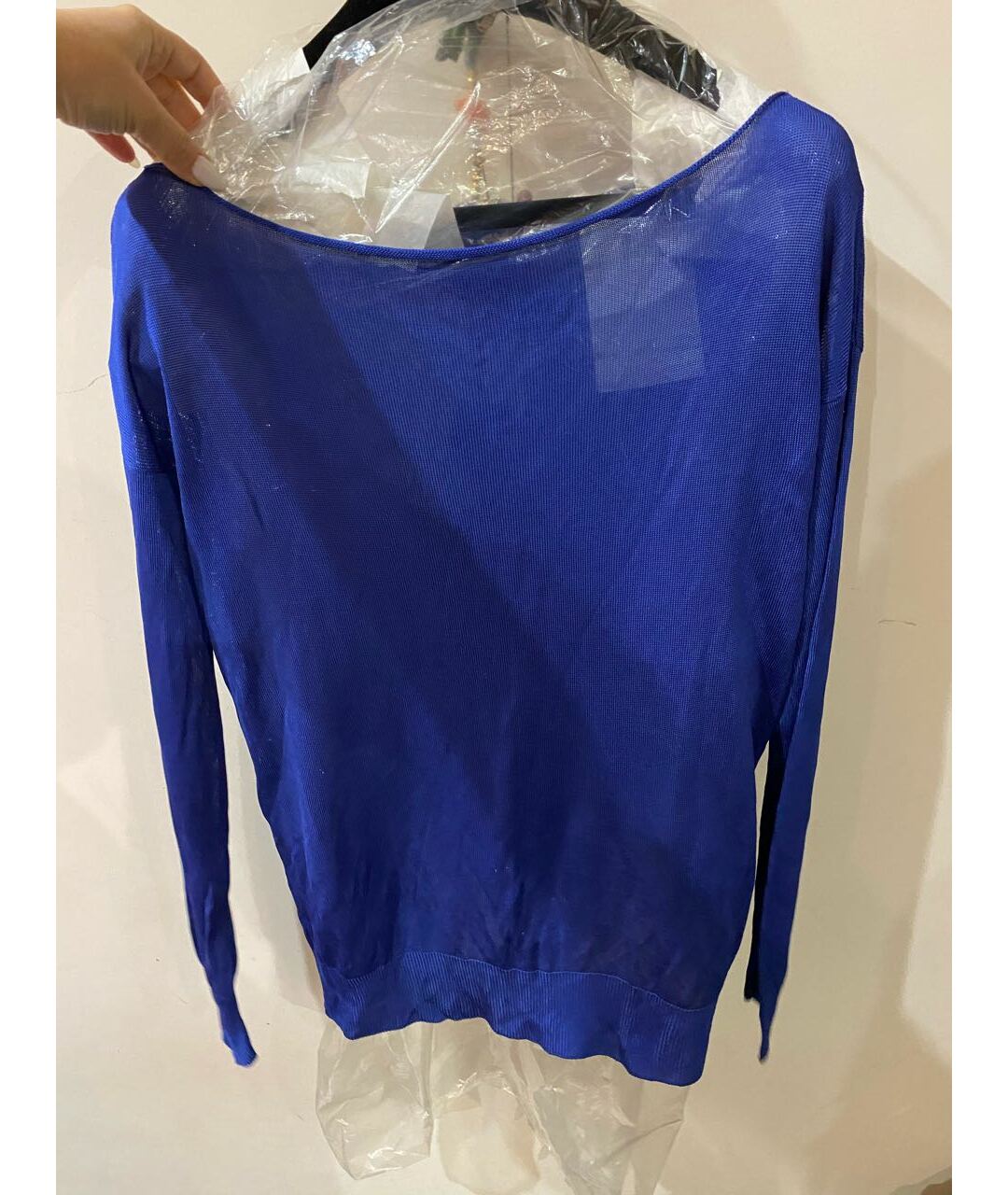 TRUSSARDI Синий вискозный джемпер / свитер, фото 2