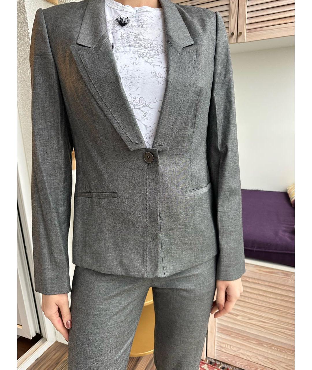 HUGO BOSS Антрацитовый шерстяной жакет/пиджак, фото 8