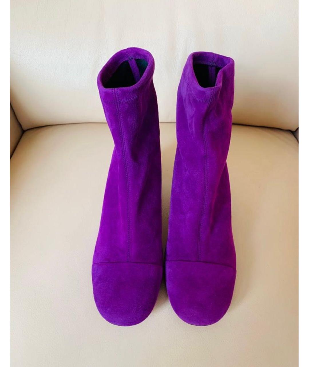 ISABEL MARANT Фиолетовые замшевые ботильоны, фото 3