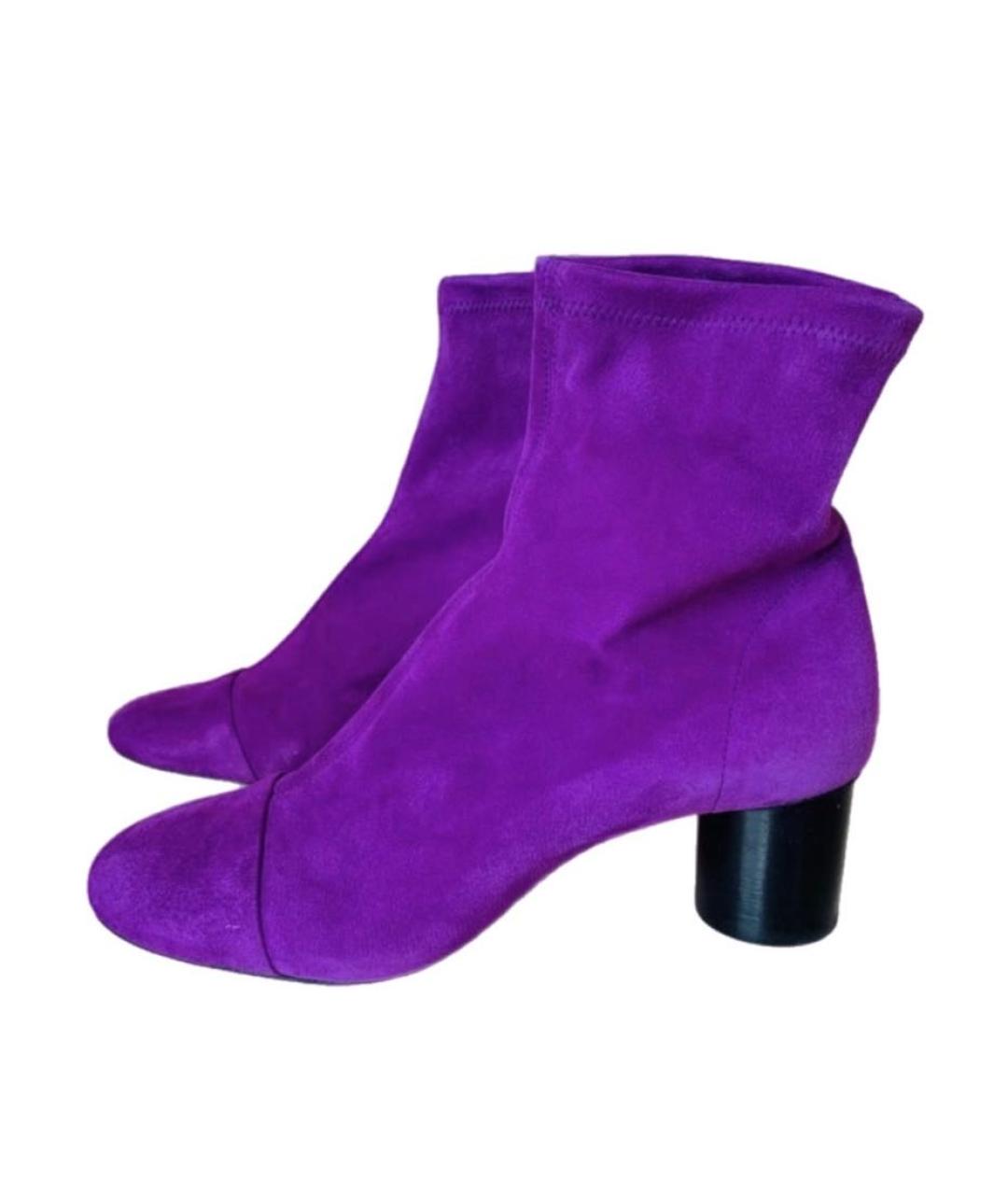 ISABEL MARANT Фиолетовые замшевые ботильоны, фото 6