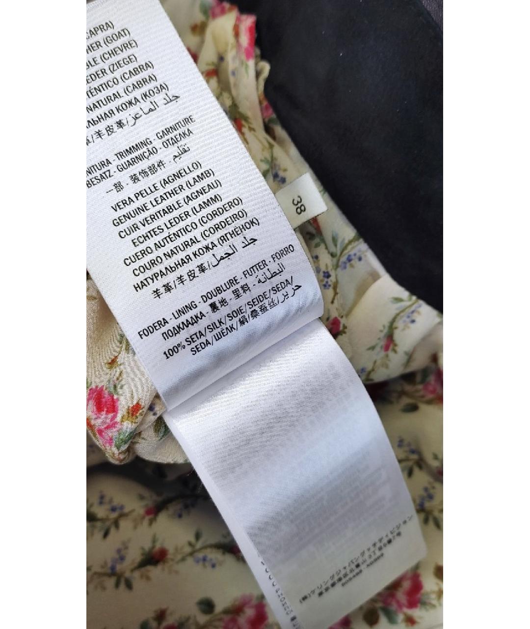 GUCCI Черная кожаная юбка мини, фото 5