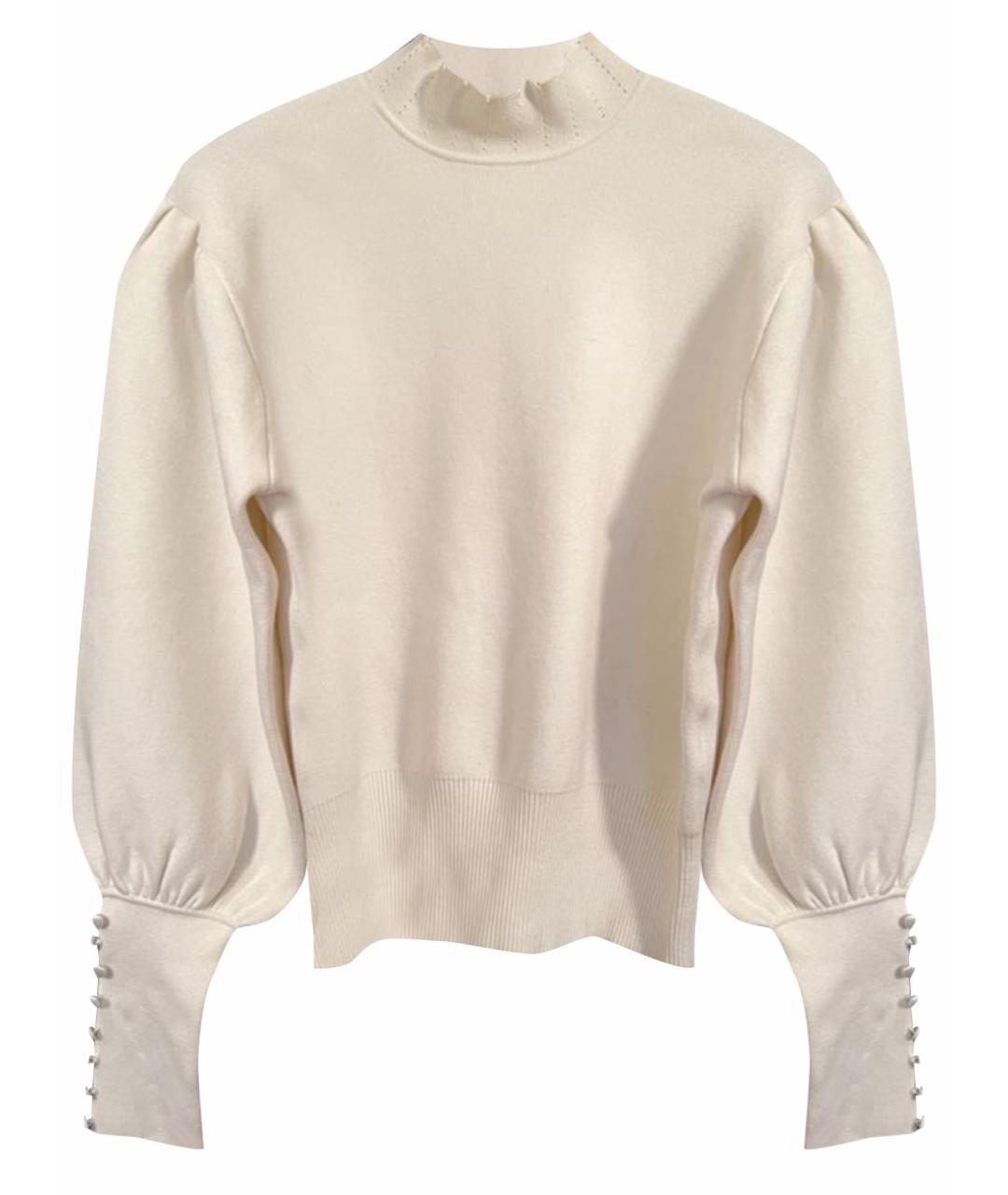 SANDRO Белый полиэстеровый джемпер / свитер, фото 1