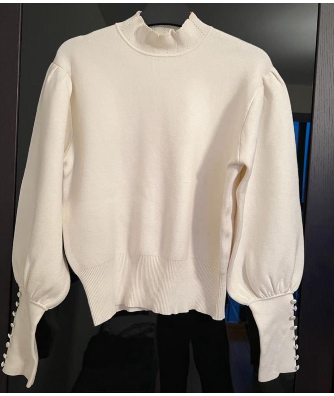 SANDRO Белый полиэстеровый джемпер / свитер, фото 4