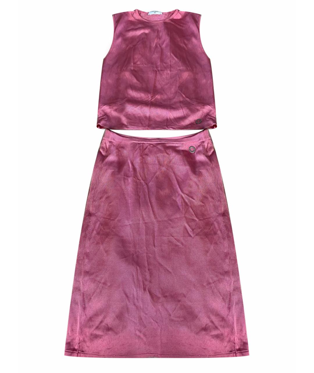 CHANEL PRE-OWNED Розовый костюм с юбками, фото 1