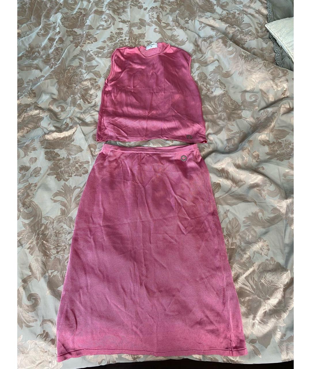 CHANEL PRE-OWNED Розовый костюм с юбками, фото 4