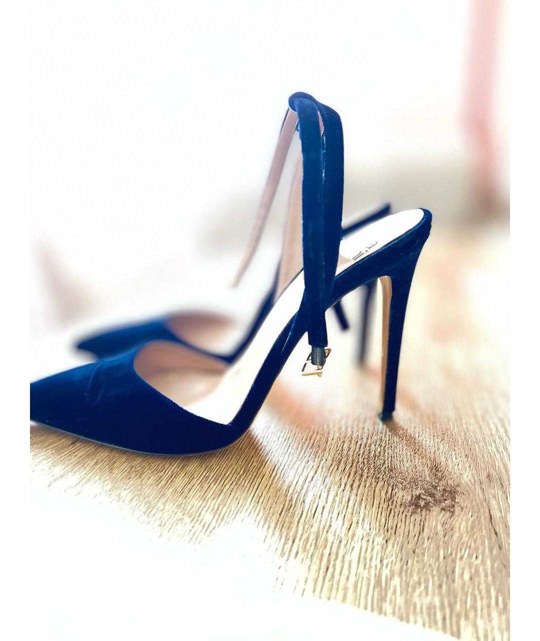 GIANNA MELIANI Темно-синие бархатные туфли, фото 8