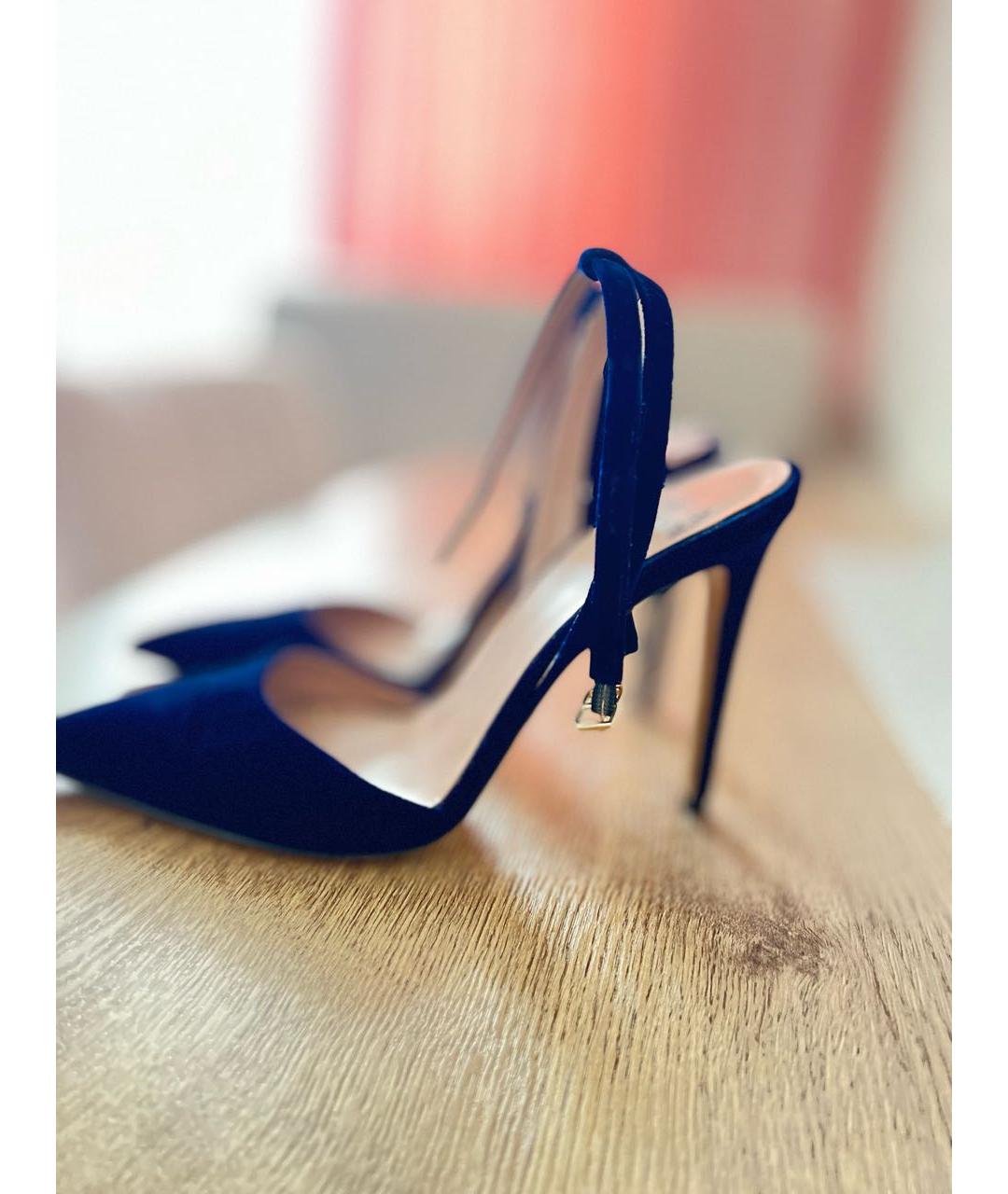 GIANNA MELIANI Темно-синие бархатные туфли, фото 5