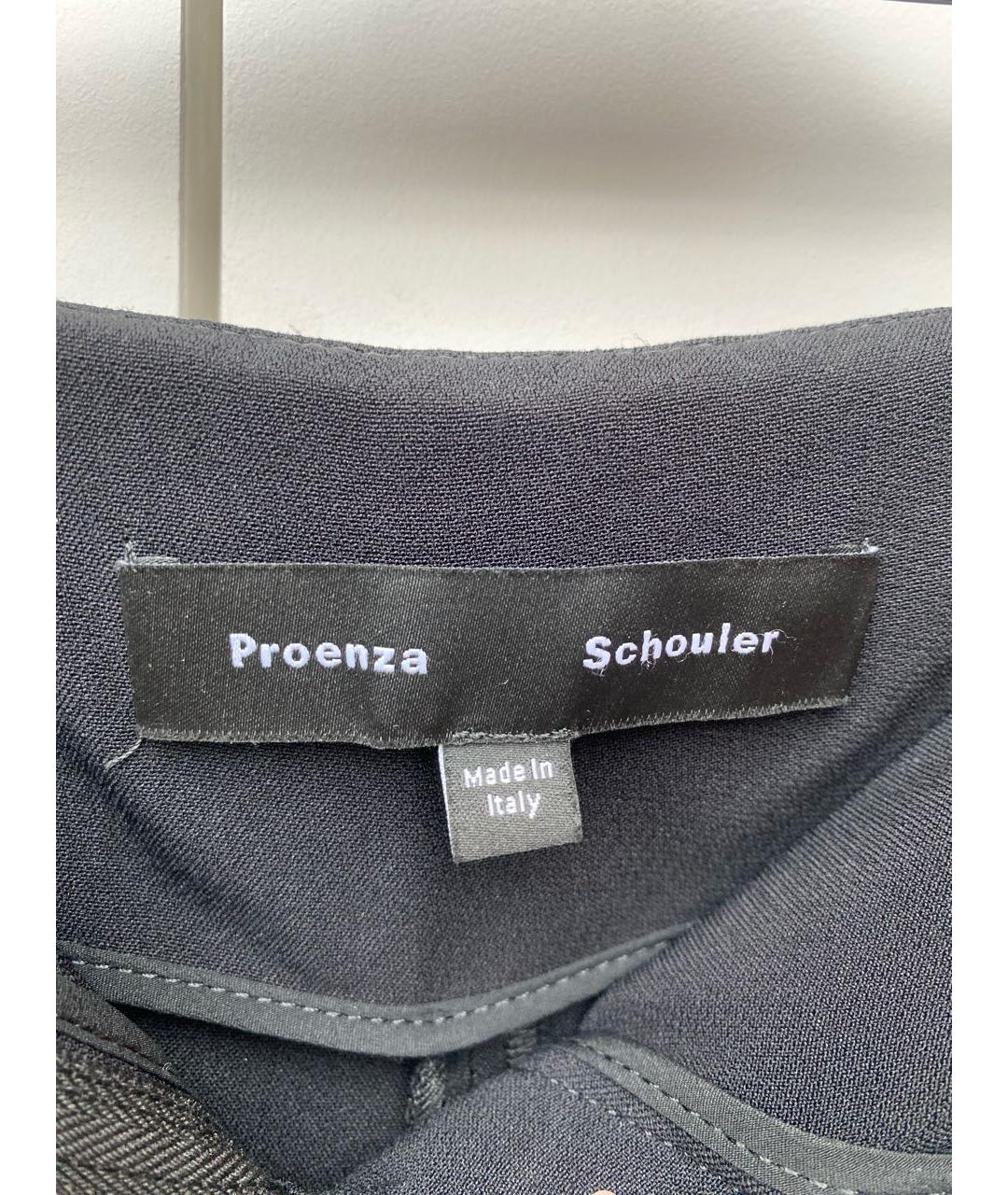 PROENZA SCHOULER Черные вискозные прямые брюки, фото 3