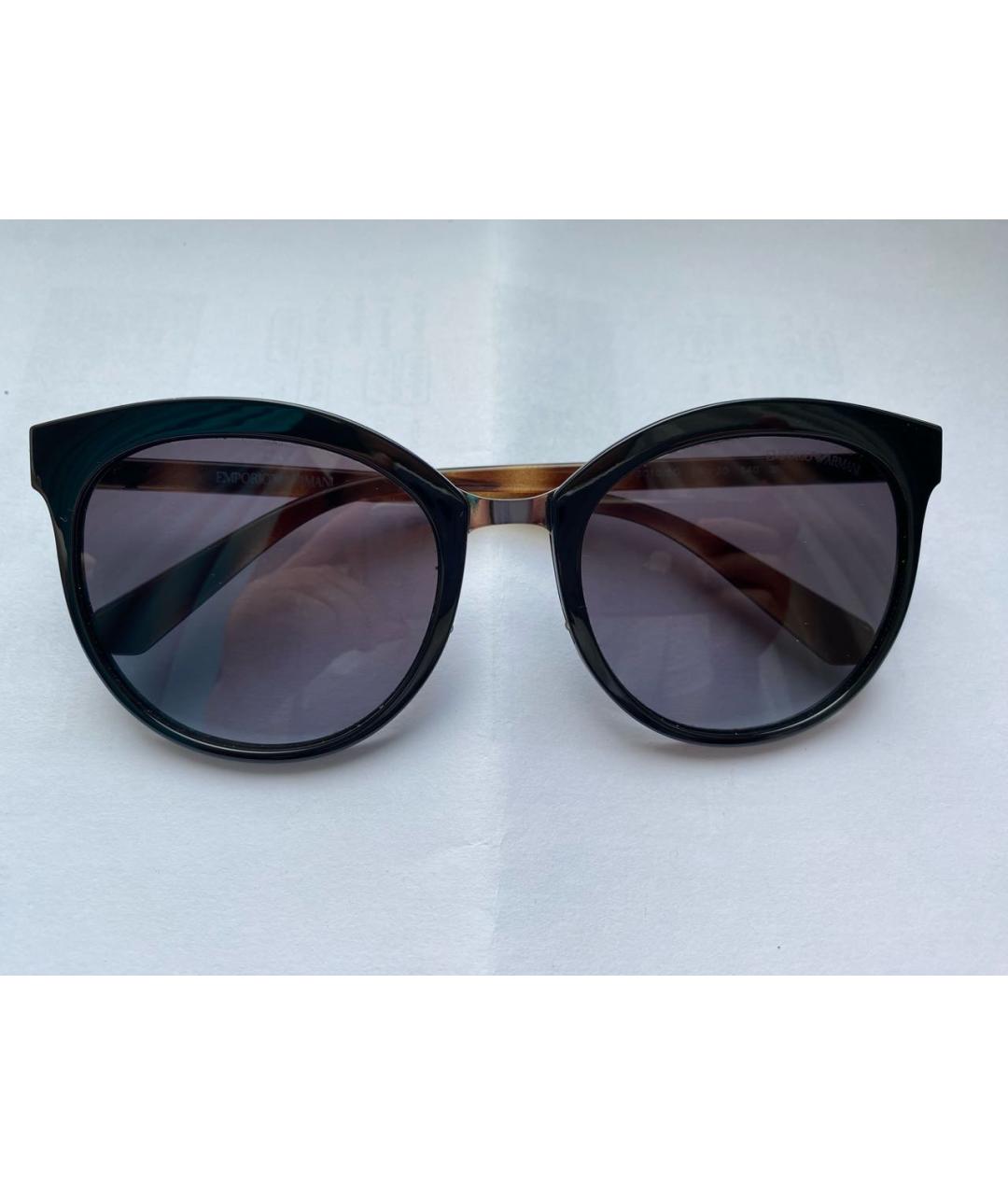 EMPORIO ARMANI Черные пластиковые солнцезащитные очки, фото 5