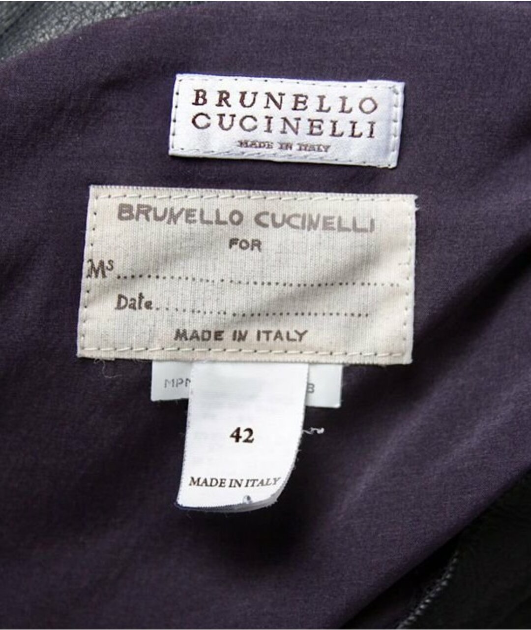 BRUNELLO CUCINELLI Темно-синяя дубленка, фото 3