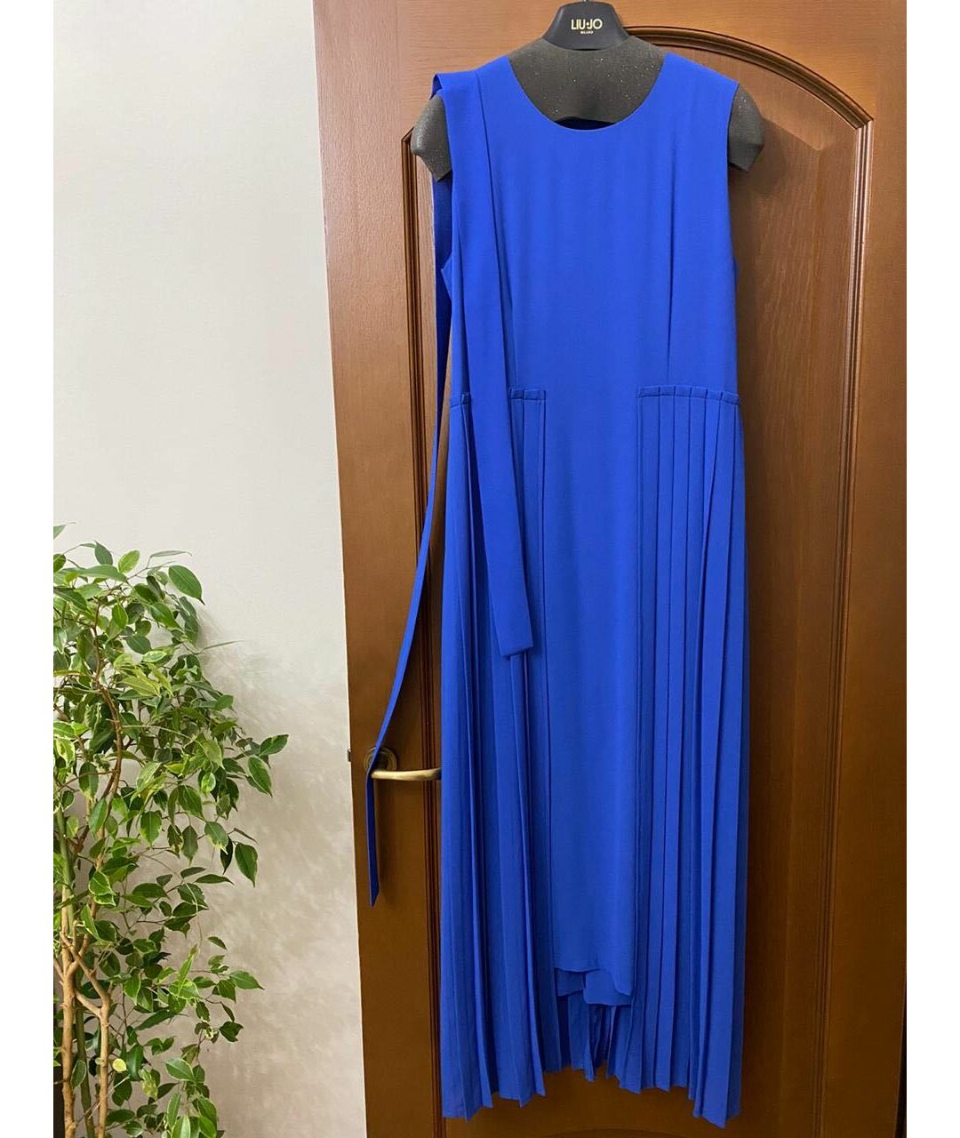 LIU JO Синее полиэстеровое вечернее платье, фото 5