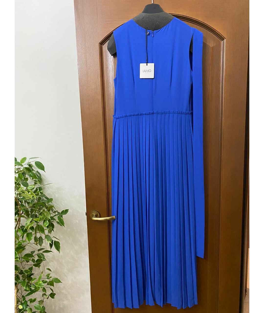 LIU JO Синее полиэстеровое вечернее платье, фото 2