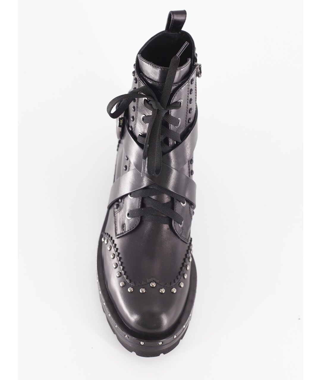 ERMANNO SCERVINO Черные кожаные ботинки, фото 4