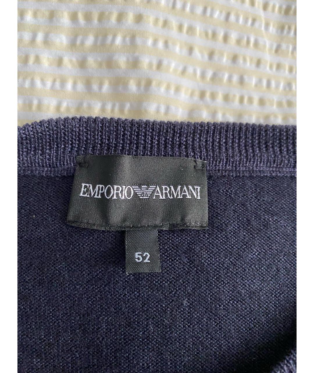 EMPORIO ARMANI Темно-синий джемпер / свитер, фото 2