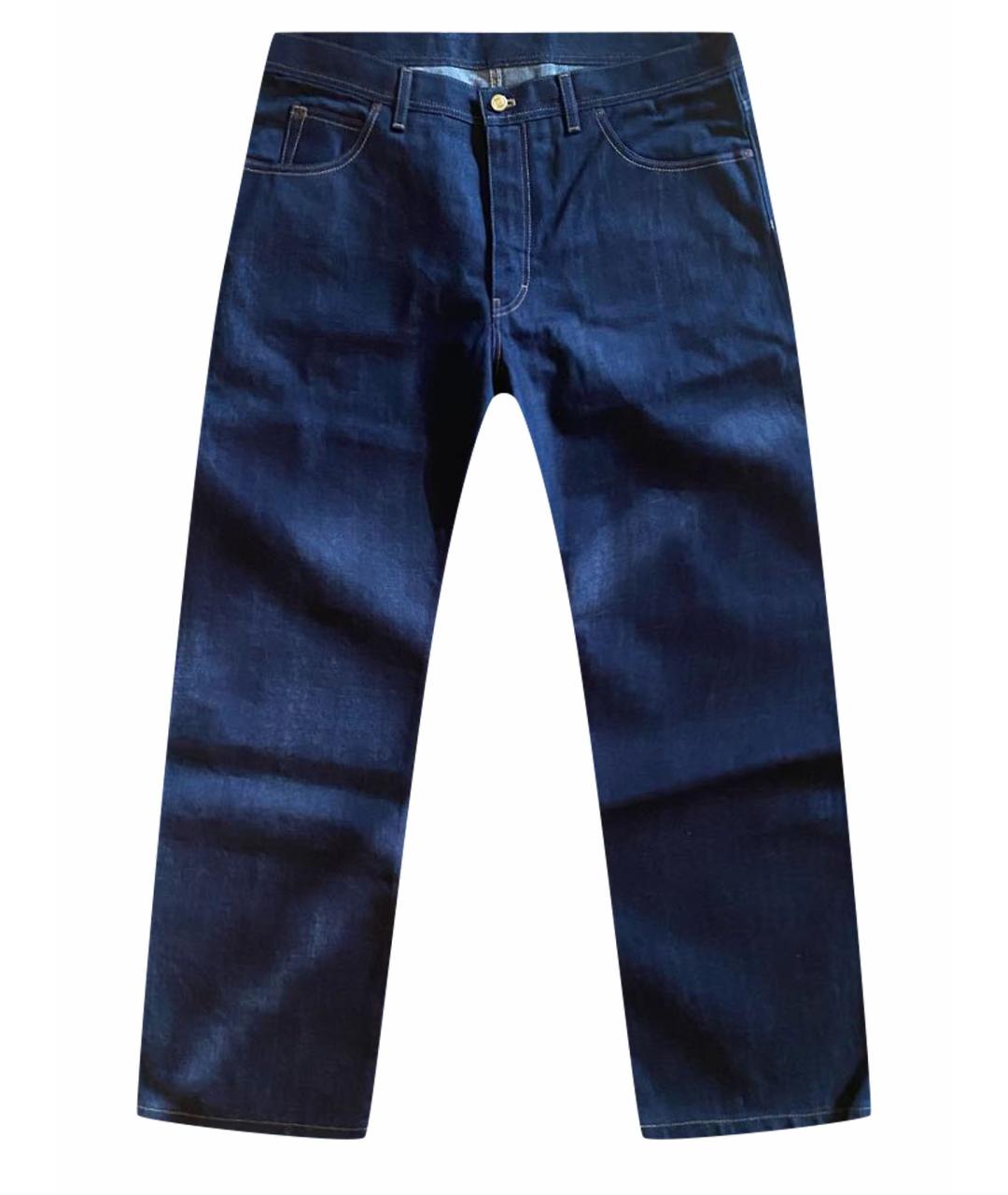 TOM FORD Темно-синие хлопко-эластановые прямые джинсы, фото 1