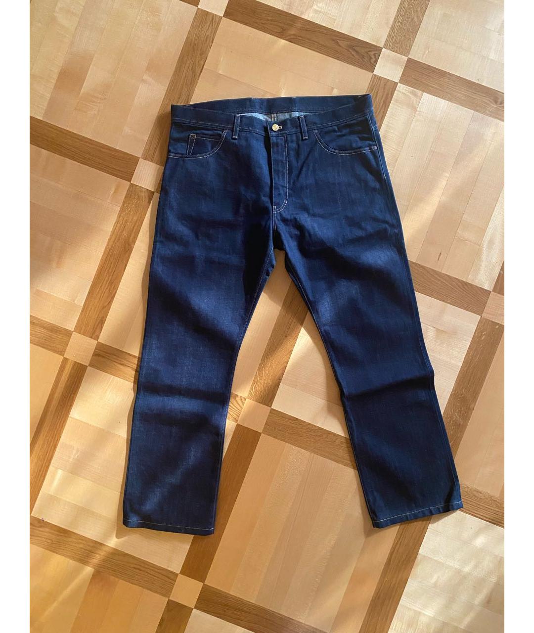 TOM FORD Темно-синие хлопко-эластановые прямые джинсы, фото 5