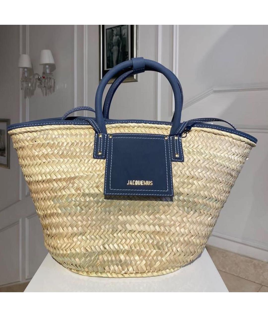 JACQUEMUS Синяя сумка тоут, фото 3