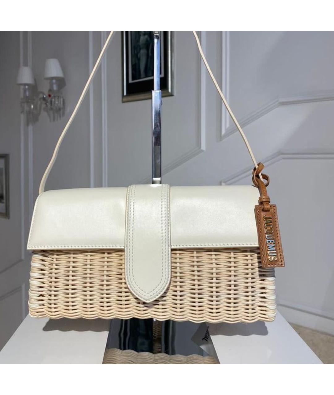 JACQUEMUS Бежевая сумка через плечо, фото 3