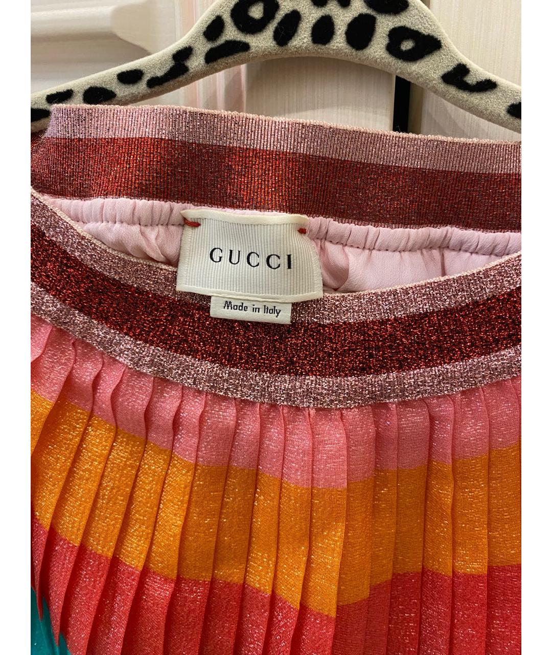 GUCCI Мульти шелковая юбка, фото 3