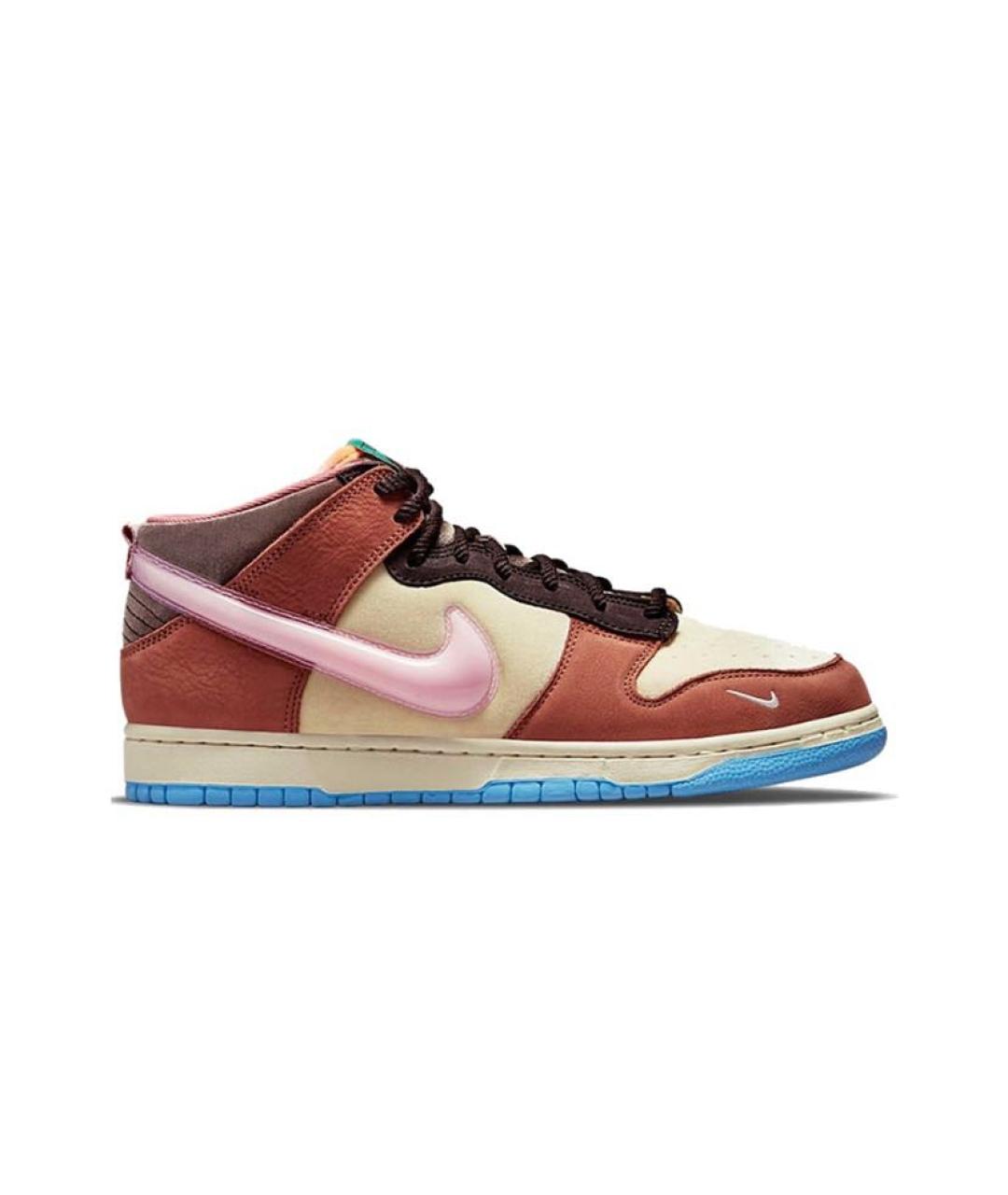 NIKE Коричневые замшевые кроссовки, фото 2