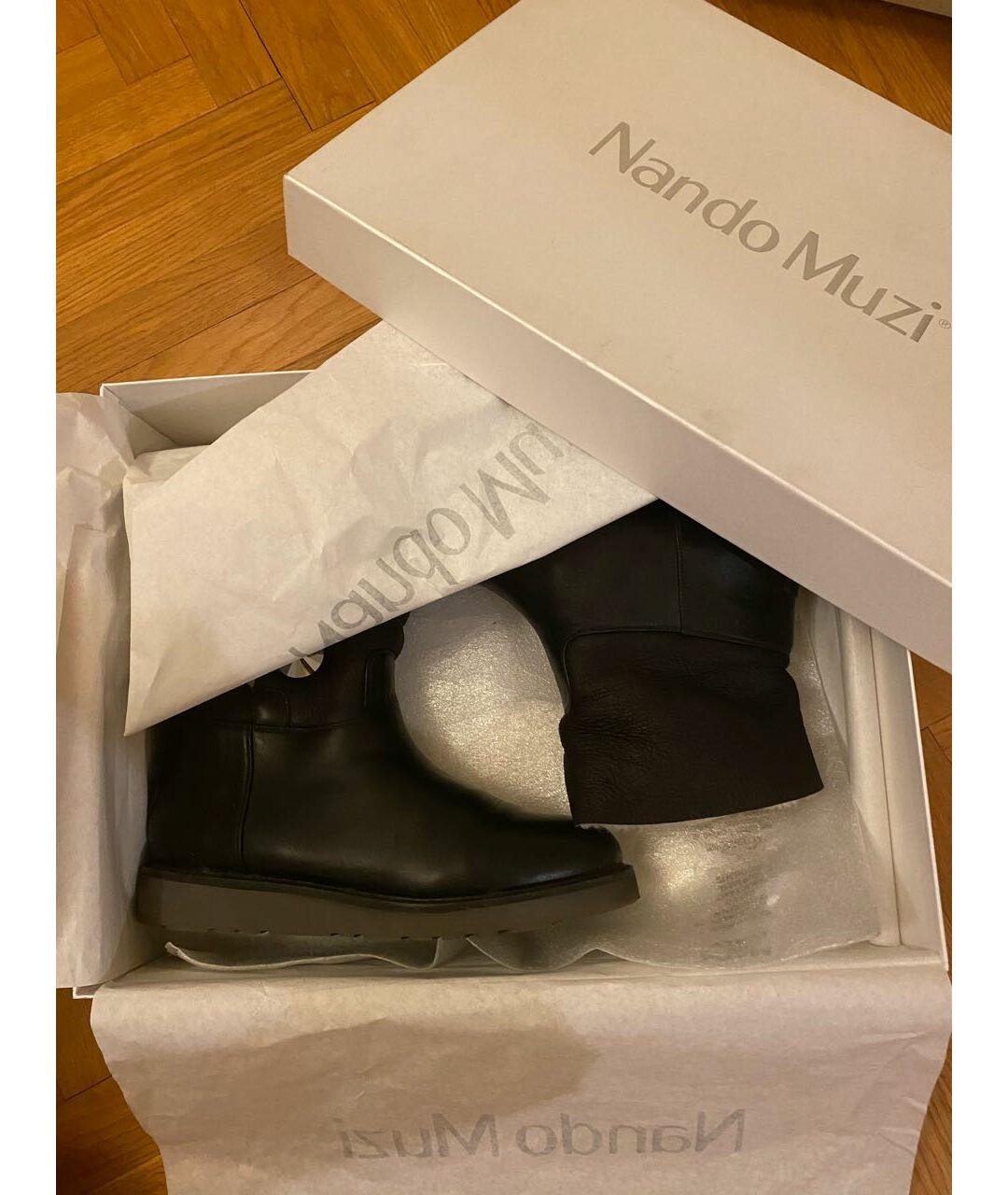 NANDO MUZI Черные кожаные ботинки, фото 6