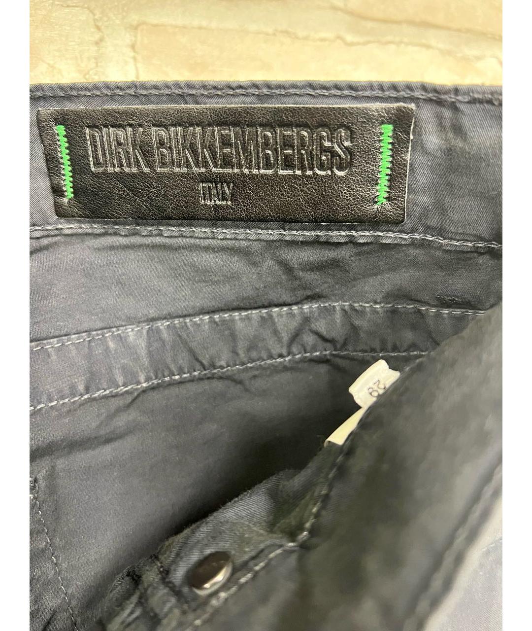 BIKKEMBERGS Темно-синие хлопковые джинсы скинни, фото 5