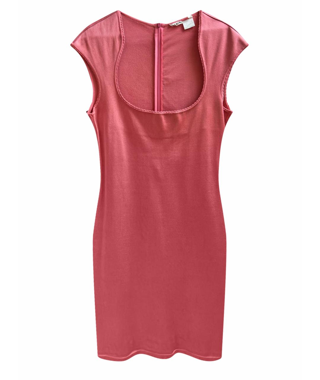 ALAIA Розовое полиэстеровое вечернее платье, фото 1