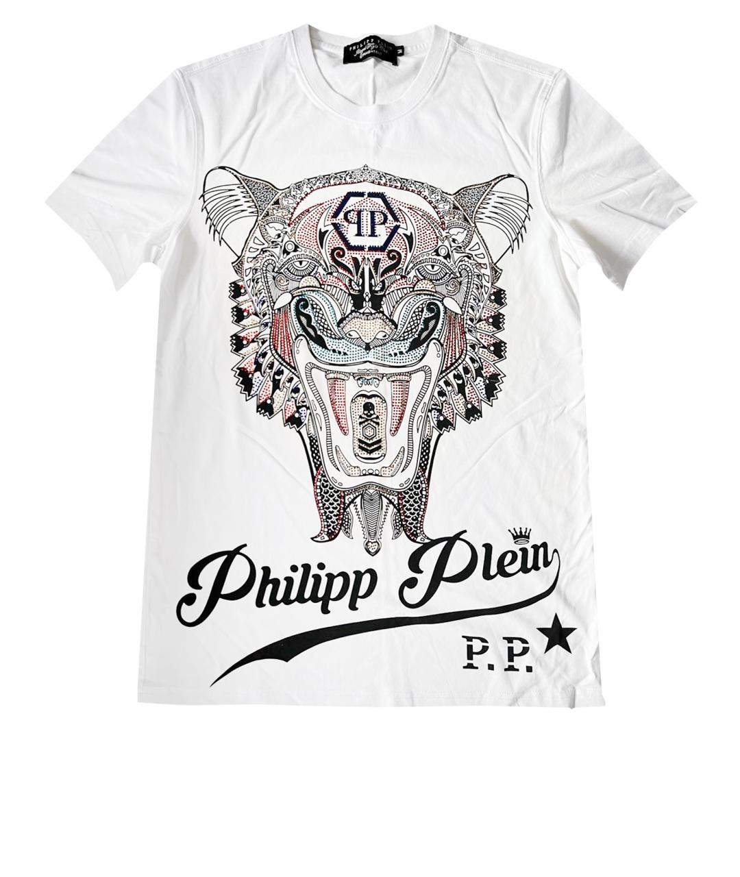 PHILIPP PLEIN Хлопко-эластановая футболка, фото 1