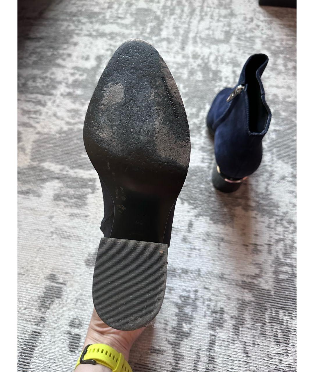 ALEXANDER WANG Темно-синие замшевые ботинки, фото 3