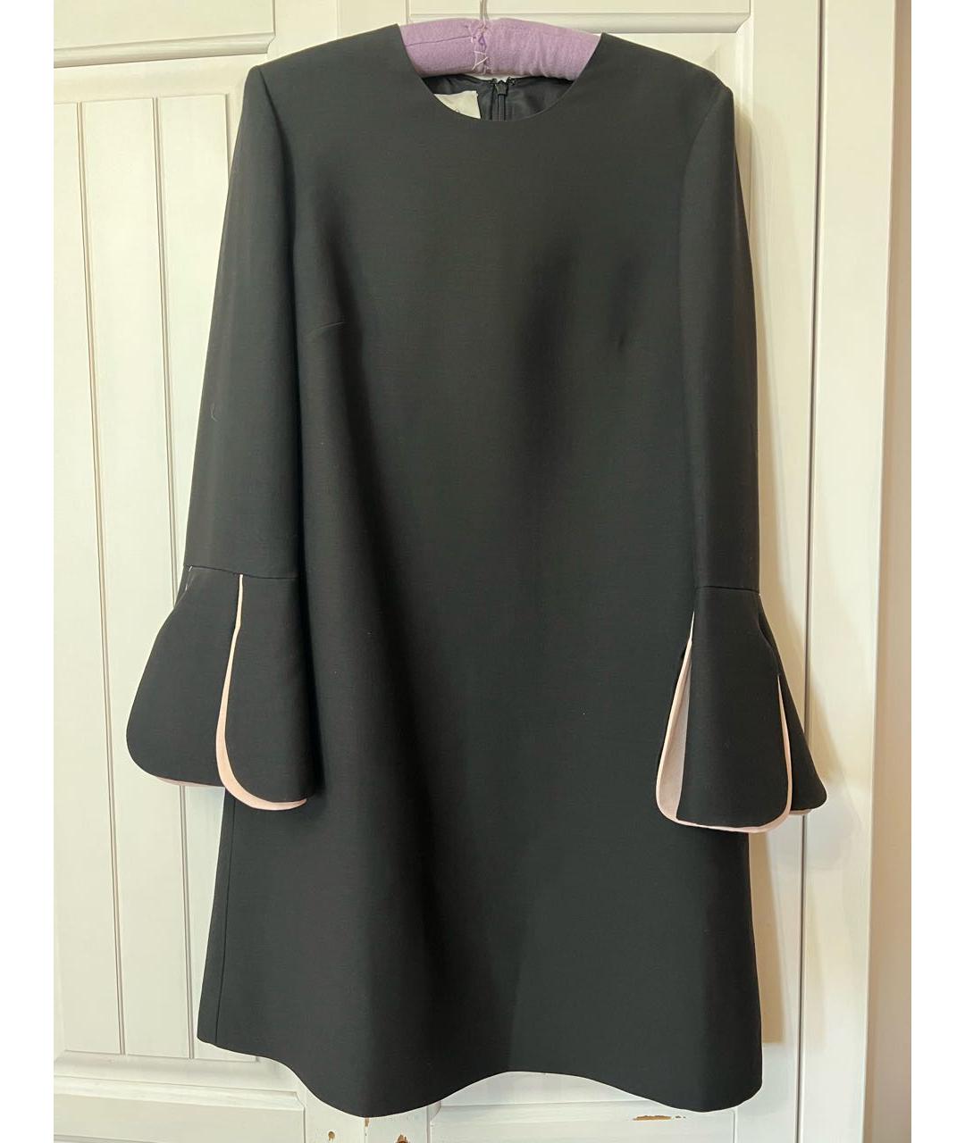 VALENTINO Черное шерстяное коктейльное платье, фото 5