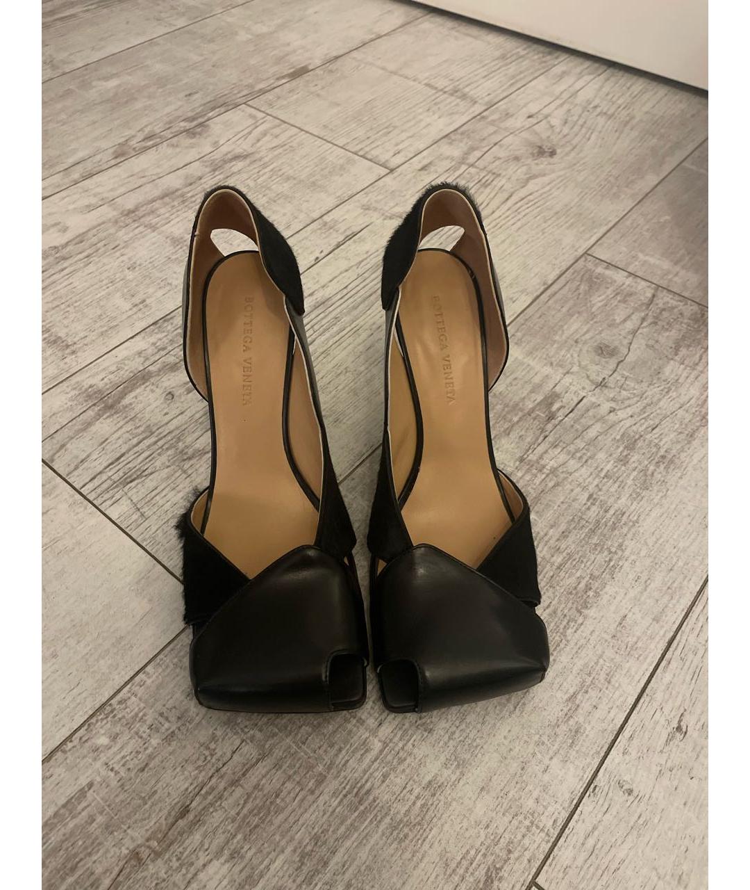 BOTTEGA VENETA Черные кожаные туфли, фото 2