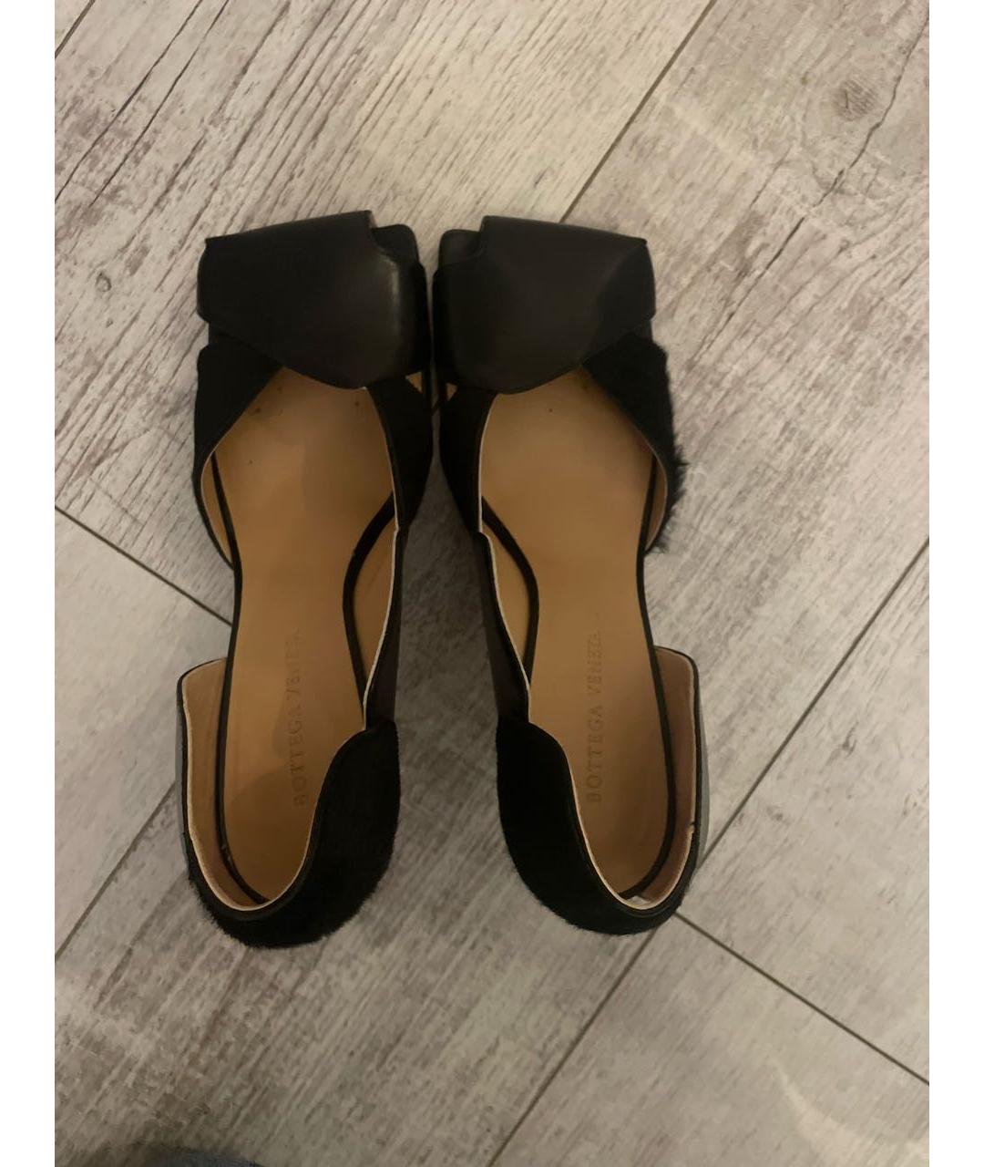 BOTTEGA VENETA Черные кожаные туфли, фото 3