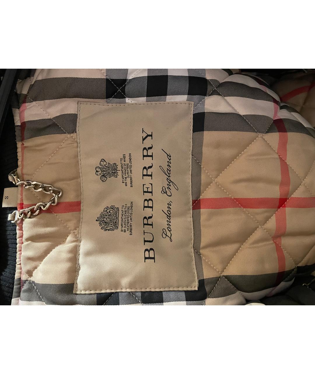 BURBERRY Черный полиэстеровый пуховик, фото 3