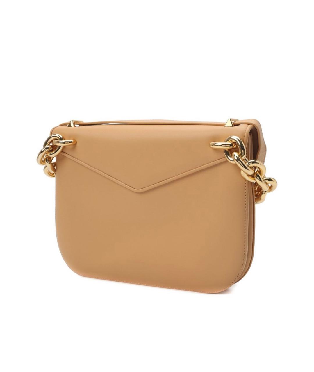 BOTTEGA VENETA Бежевая кожаная сумка через плечо, фото 3