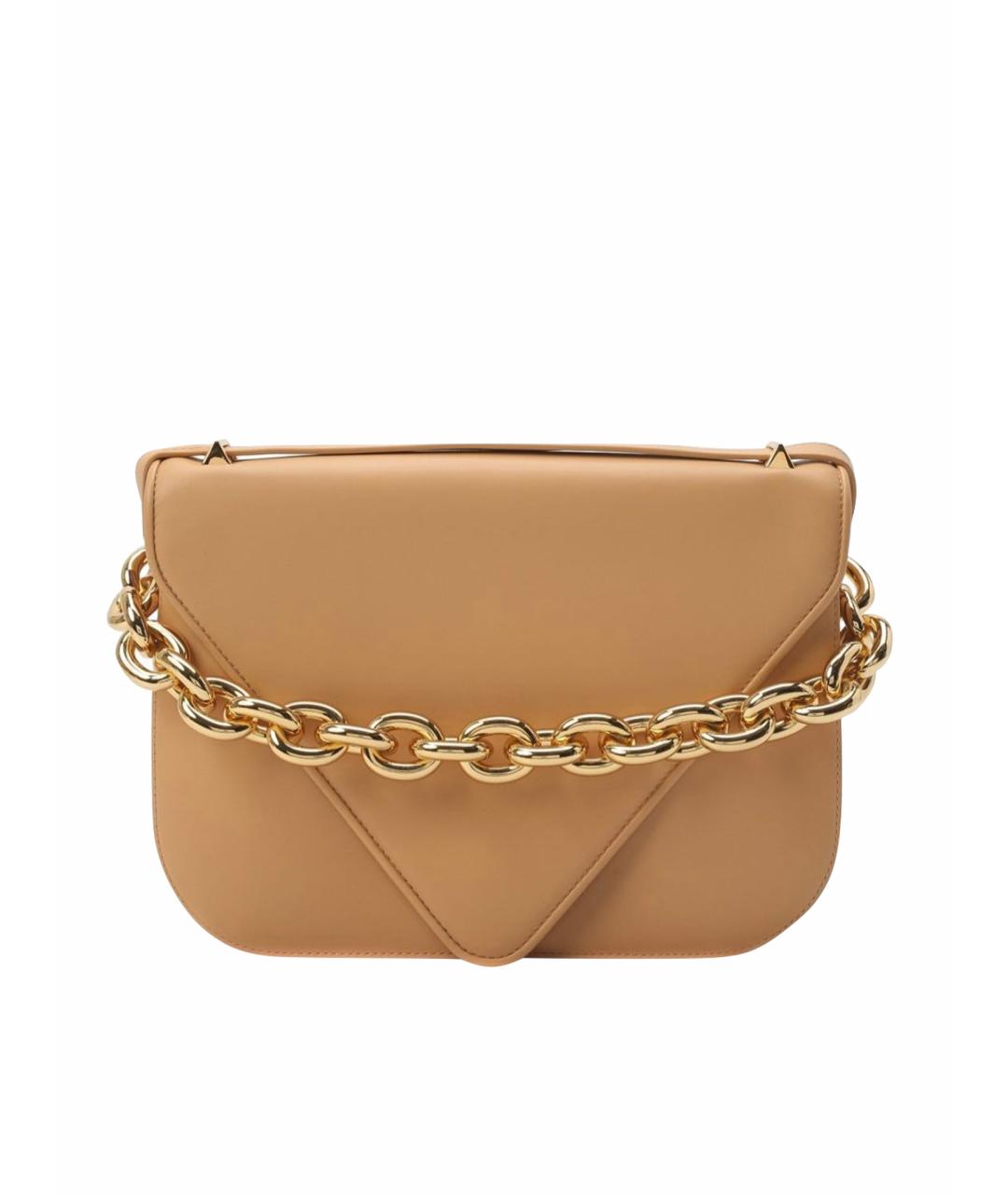 BOTTEGA VENETA Бежевая кожаная сумка через плечо, фото 1