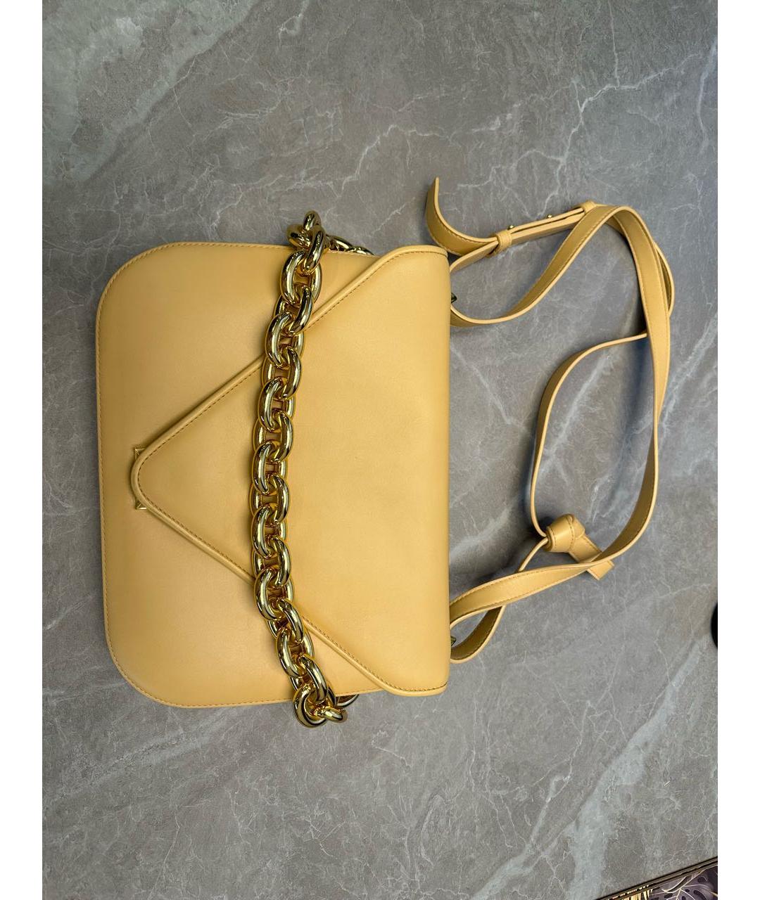 BOTTEGA VENETA Бежевая кожаная сумка через плечо, фото 6