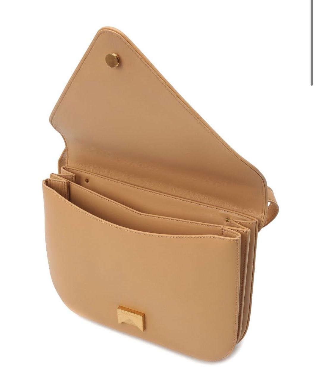 BOTTEGA VENETA Бежевая кожаная сумка через плечо, фото 2