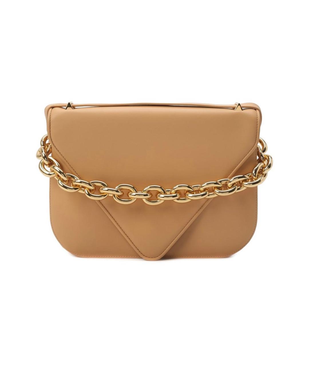 BOTTEGA VENETA Бежевая кожаная сумка через плечо, фото 8