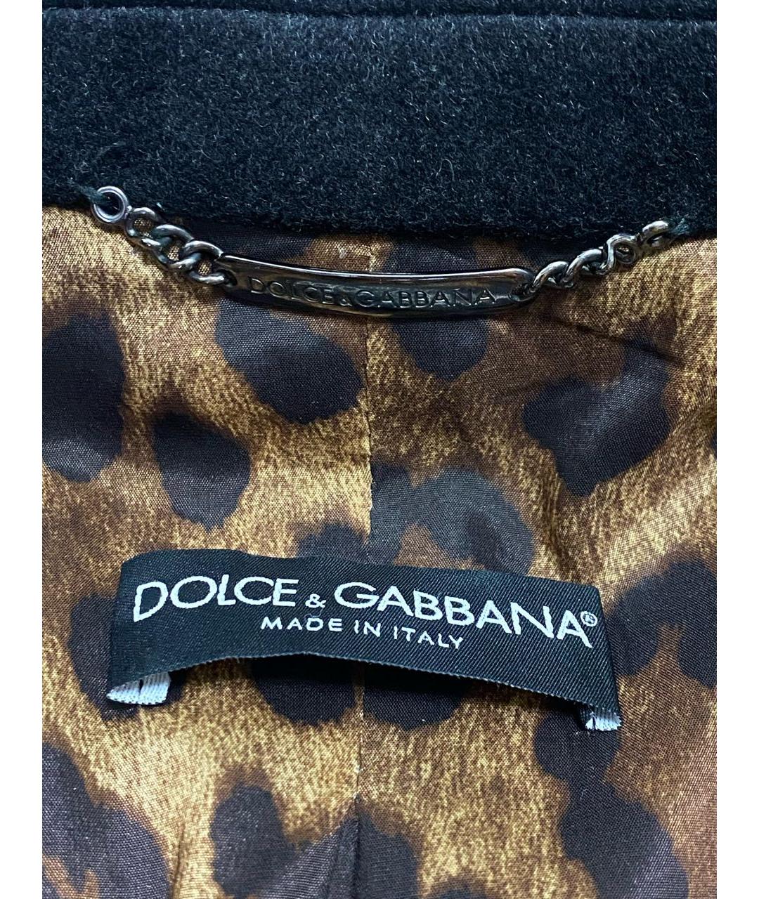 DOLCE&GABBANA Серое шерстяное пальто, фото 3